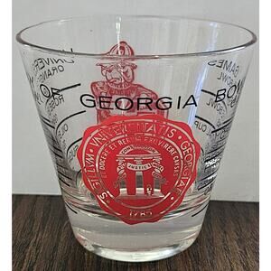 12 - Vintage University Of GA ( UGA) Whiskey Glasses